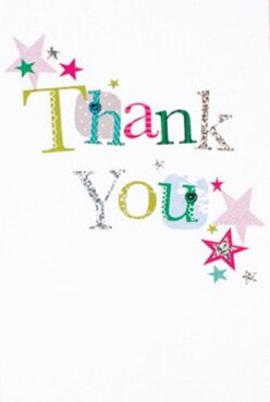 This thank you card bursts with the jubilant colours and personality of Forest Gate. Set against a canvas of striking white, the words 'Thank You' leap to life in a medley of vivid shades: refreshing lime, spirited fuchsia, and serene blue-tones that bring to mind the colourful front gardens lining the streets near Wanstead Flats. Each letter is distinct, some sparkling gently with silver glitter, others thoughtfully detailed with dots or delicate stitched threads, capturing the essence of a handcrafted memento from a local artisan. Small, scattered stars in magenta, teal, and gold twinkle around the edges, creating the impression that confetti has just settled after a joyful celebration in West Ham Park. The card invites touch, its textured finish offering a quiet sensory pleasure. It's wonderful to imagine this card paired with the lush petals and fresh fragrance of a Forest Gate bouquet-a gesture that feels both festive and deeply personal. At Flowers Forest Gate, we believe gratitude should be felt as warmly as it is seen; this card, with its playful sophistication and genuine cheer, conveys that sentiment perfectly to any recipient in our close-knit community.